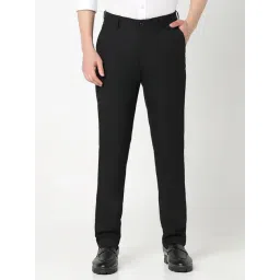 R&B Black Slim Fit Trousers-picture-21