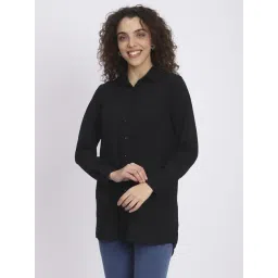 R&B Black Viscose Regular Fit Tunic-picture-20