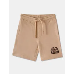 R&B Boys Beige Cotton Embroidery Shorts-picture-38