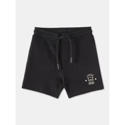 R&B Boys Black Cotton Embroidery Shorts-picture-40
