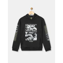 R&B Boys Black Printed Hooded Sweatshirt-picture-36