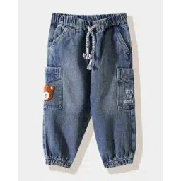 r&b Boys Clean Embroidered Mid-Rise Cotton Joggers Jeans-picture-33