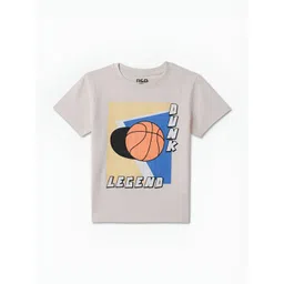 R&B Boys Graphic Printed Round Neck Cotton T-shirt-picture-39