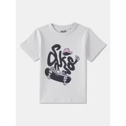 R&B Boys Graphic Printed Round Neck Cotton T-shirt-picture-38