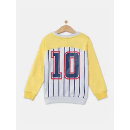 R&B Boys Grey And Yellow Printed Sweatshirt-image-1