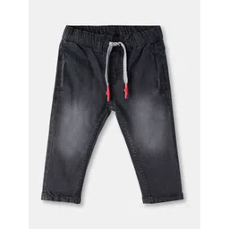 R&B Boys Grey Solid Cotton Drawstring Track Pants-picture-19