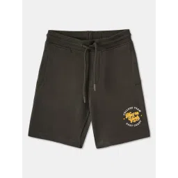 R&B Boys Olive Cotton Embroidered Shorts-picture-10