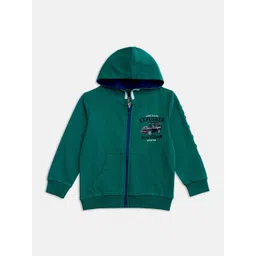 R&B Boys Olive Green Open Front Jacket with Embroidered-picture-32