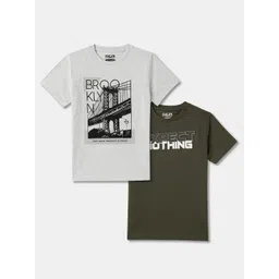 R&B Boys Pack Of 2 Printed Round Neck Cotton T-shirt-picture-43