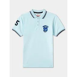R&B Boys Polo Collar Applique T-shirt-picture-54