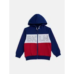 R&B Boys Red Colourblocked Padded Jacket with Embroidered-picture-46