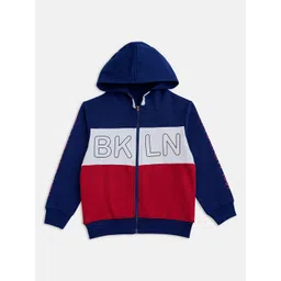 R&B Boys Red Striped Bomber with Patchwork Jacket-picture-47