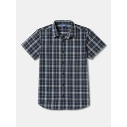 R&B Boys Relaxed Tartan Checks Opaque Checked Casual Shirt-picture-21