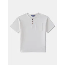 R&B Boys Solid Henley Neck Cotton T-shirt-picture-33