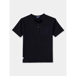 R&B Boys Solid Henley Neck Cotton T-shirt-picture-34