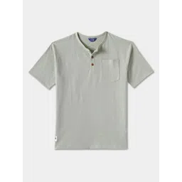 R&B Boys Solid Henley Neck Cotton T-shirt-picture-40