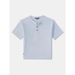 R&B Boys Solid Henley Neck Cotton T-shirt-picture-17