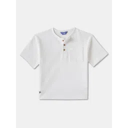 R&B Boys Solid Henley Neck Cotton T-shirt-picture-18