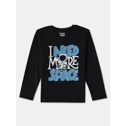 R&B Boys Typography Printed Round Neck Cotton T-shirt image 1