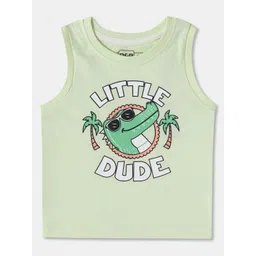 R&B Boys Typography Printed Round Neck Sleeveless Cotton Regular Fit T-Shirt-picture-32