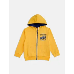 R&B Boys Yellow Crop Open Front Jacket with Embroidered-picture-50