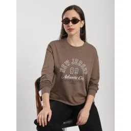 R&B Brown Cotton Graphic Printed Sweatshirt-picture-38