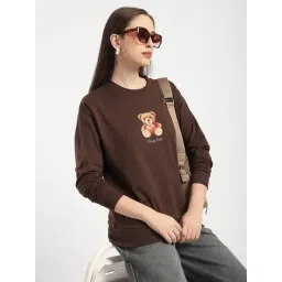 R&B Brown Cotton Graphic Printed Sweatshirt-picture-36
