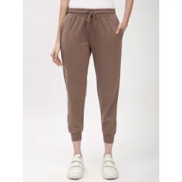 R&B Brown Cotton Mid Rise Joggers-picture-32