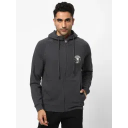 R&B Charcoal Cotton Regular Fit Hooded Jacket-picture-25