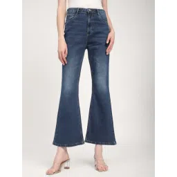 R&B Dark Blue Denim Slim Fit High Rise Jeans-picture-39