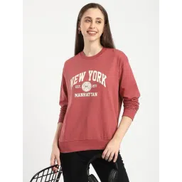 R&B Dusty Pink Cotton Graphic Printed Sweatshirt-picture-14