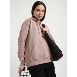 R&B Dusty Pink Relaxed Fit Cotton Hoodie-picture-29