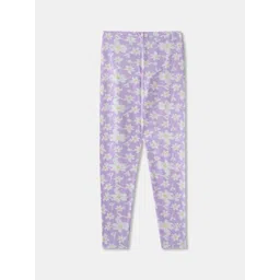 R&B Girls Floral Printed Cotton Ankle-Length Leggings-picture-25