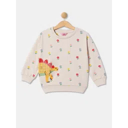 R&B Girls Floral Printed Embroidered Cotton Sweatshirt-picture-27