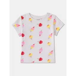R&B Girls Graphic Printed Cotton Regular Fit T-shirt-picture-32