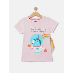 R&B Girls Graphic Printed Cotton T Shirt-picture-19