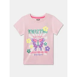 R&B Girls Graphic Printed Cotton T-shirt-picture-25