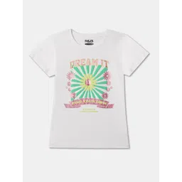R&B Girls Graphic Printed Cotton T-shirt image 1