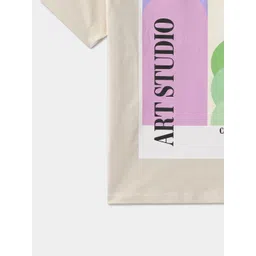 R&B Girls Graphic Printed Round Neck Cotton T-shirt image 2