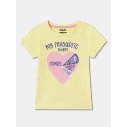 R&B Girls Graphic Printed Round Neck Short Sleeves Cotton Regular T-shirt-picture-29