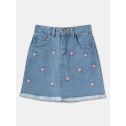 R&B Girls Pure Cotton Knee Length A-Line Skirts-picture-30