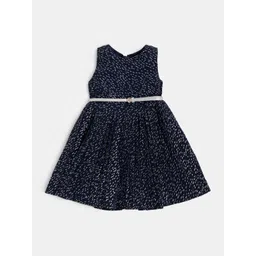 R&B Girls Round Neck Fit & Flare Dress-picture-26