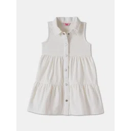 R&B Girls Sleeveless Tiered Shirt Cotton Dress-picture-54