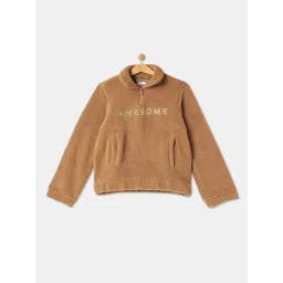 R&B Girls Typography Printed Shirt Collar Pullover Sweatshirt-picture-26