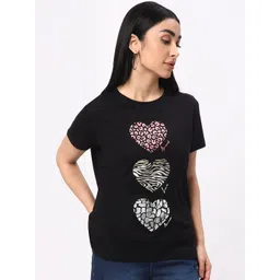 R&B Graphic Printed Round Neck Cotton T-shirt-picture-39