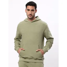 R&B Green Cotton Regular Fit Hoodie-picture-17