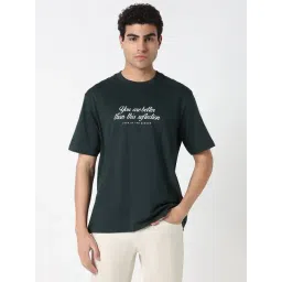 R&B Green Cotton Regular Fit Printed T-Shirt-picture-29