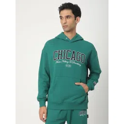 R&B Green Regular Fit Printed Hoodie-picture-32