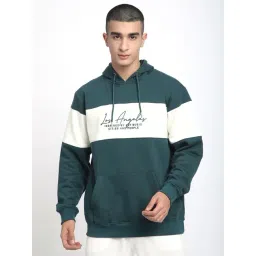 R&B Green Regular Fit Self Pattern Hoodie-picture-23