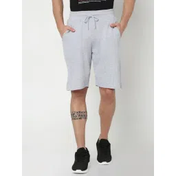 R&B Grey Cotton Regular Fit Shorts-picture-38